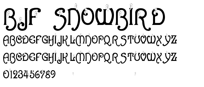 BJF Snowbird font